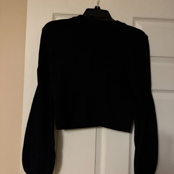 BCBG Crop Long Sleeved Black Sweater - Picture 2 of 2
